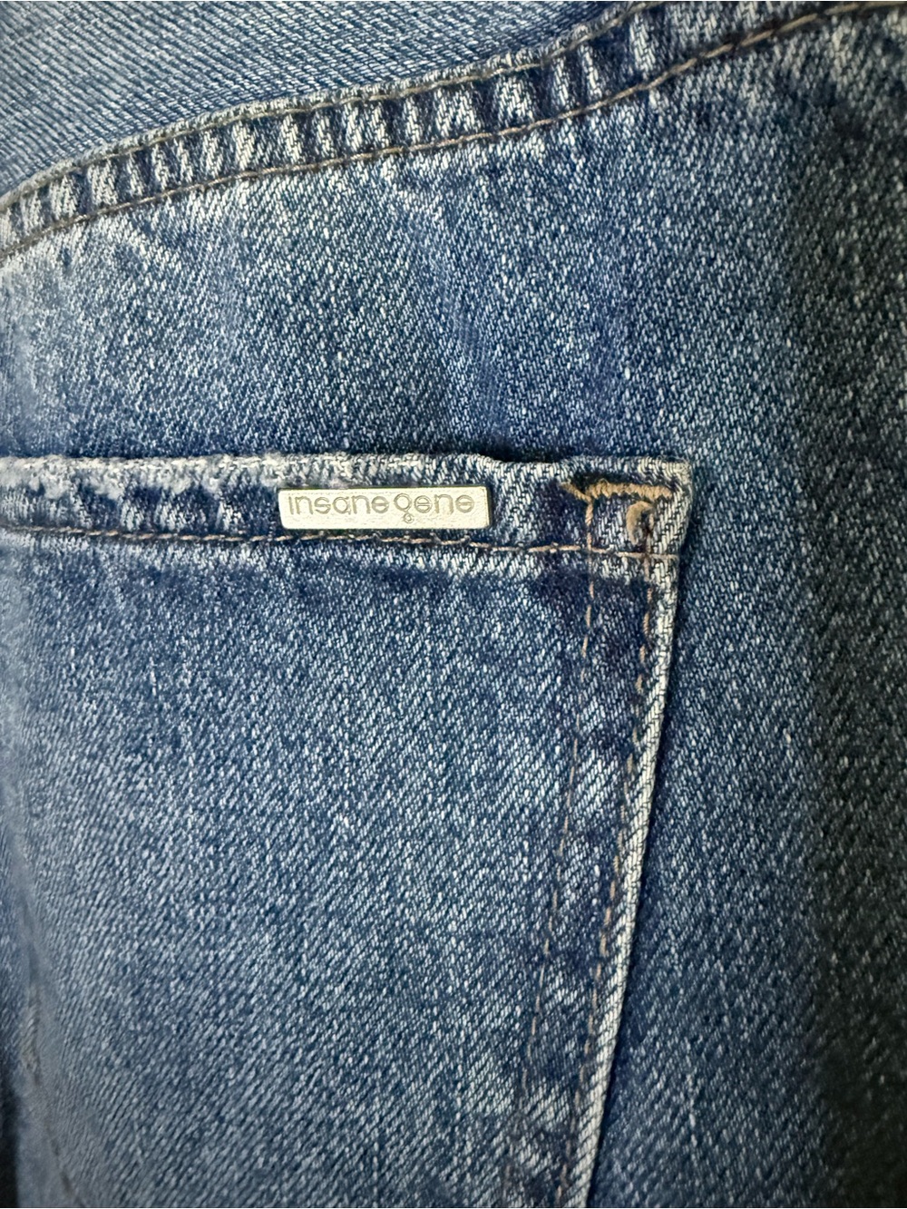 Insane Gene Distressed Straight Leg Jeans Size 26 High Rise 100% Cotton - Picture 5 of 8